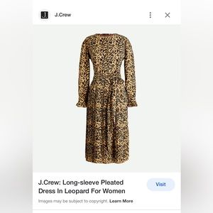 JCrew long sleeve pleated dress. Size 18. Never worn, tags still on.